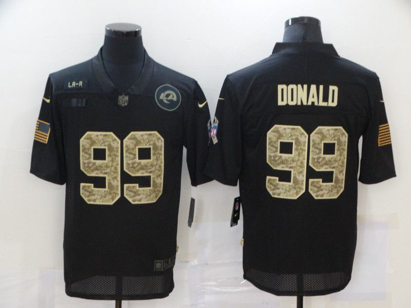 Men Los Angeles Rams #99 Donald Black camo Lettering 2020 Nike NFL Jersey->new england patriots->NFL Jersey